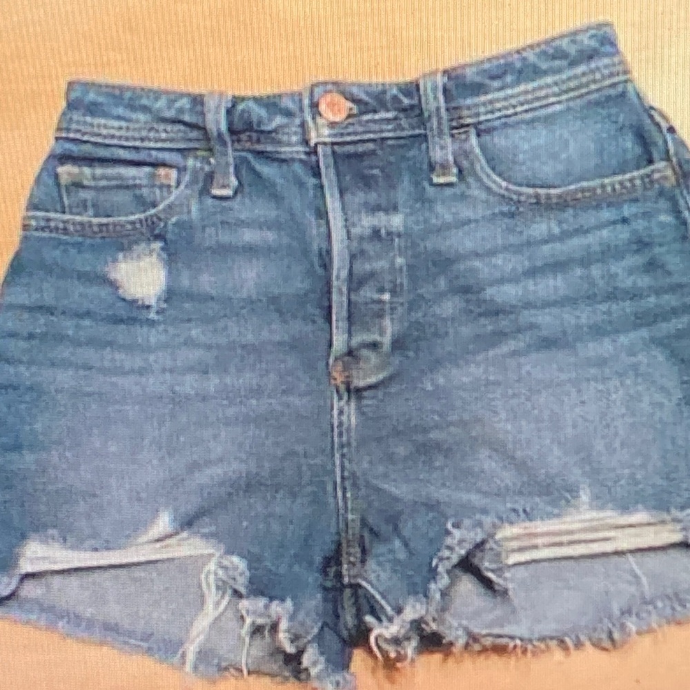 Hollister Blue Distressed Jean Shorts